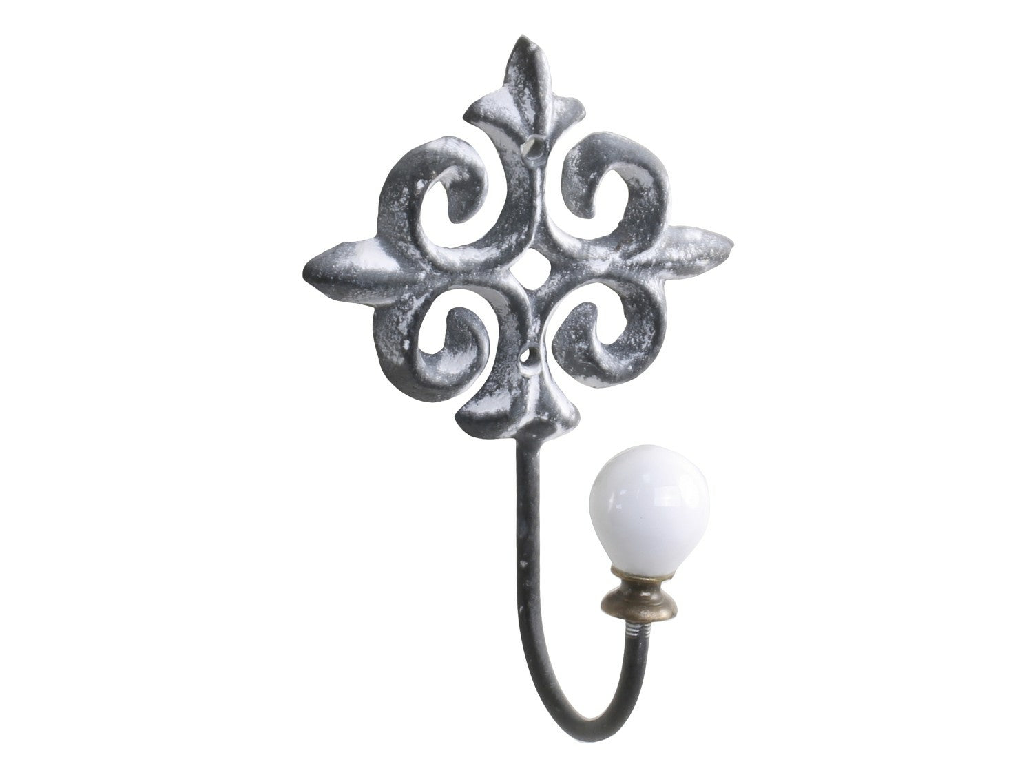 Chic Antique Haken – Eisen – Grau – 85 × 130 × 60 mm