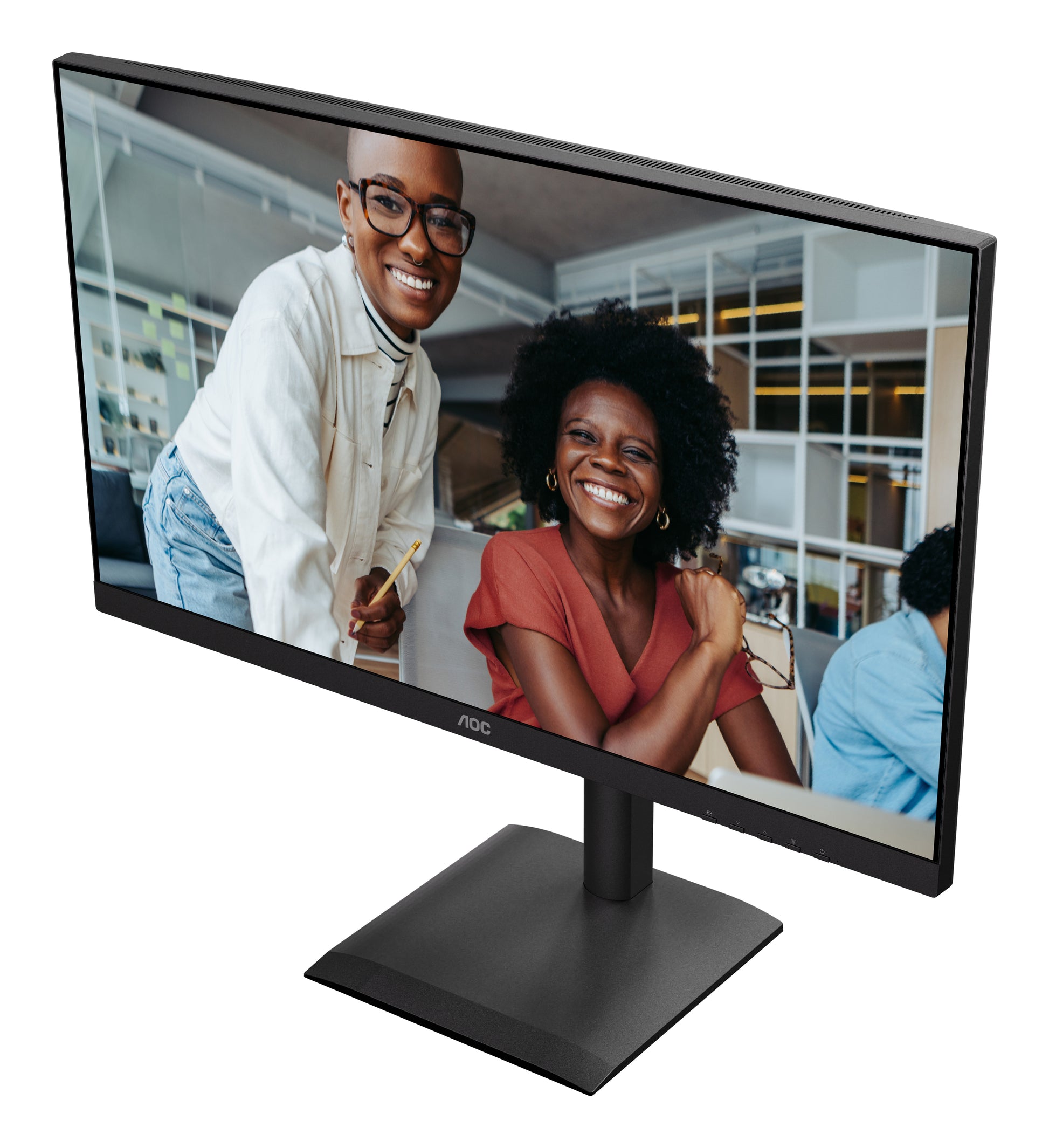 AOC U27E4CV – Monitor, 27", IPS, 60 Hz, 400 cd/m², USB-C, USB-Hub, Adaptive Sync, VESA 100 × 100, Schwarz
