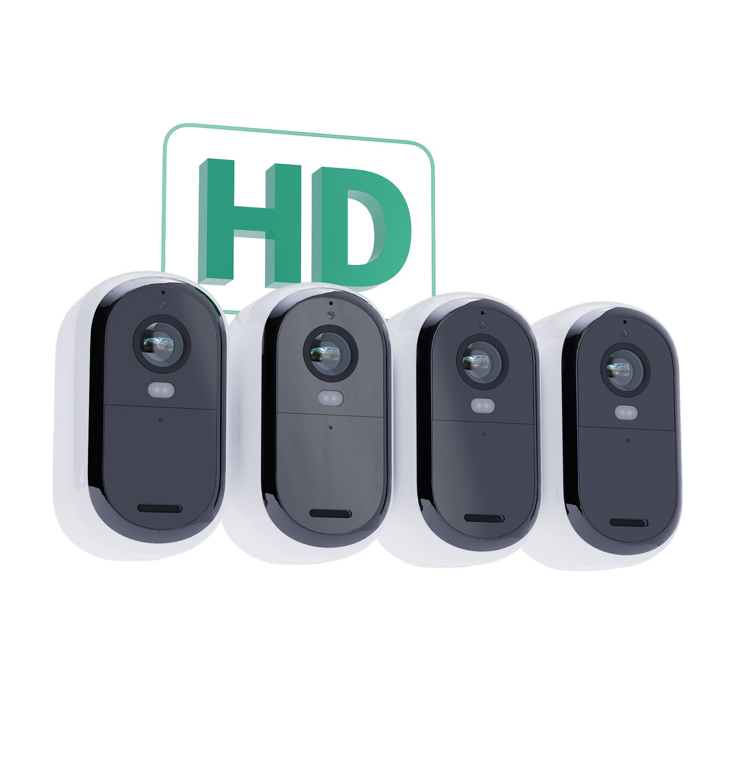 Arlo VMC2450 Wildkamera – 2 MP, Reichweite 7 m, Akku, Weiss, 4er-Pack