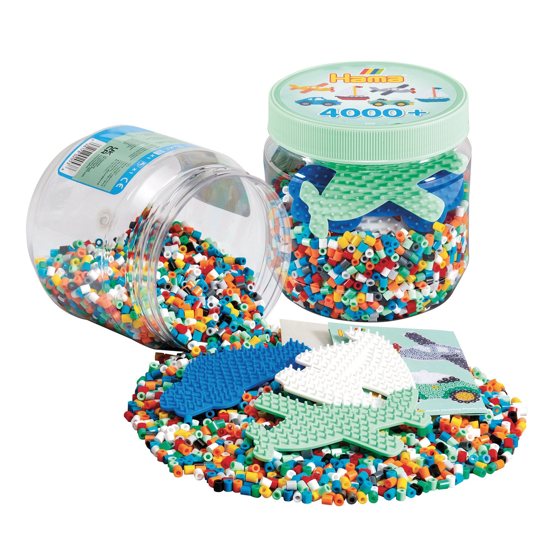 Hama Beads Hama – Bügelperlen-Set midi – 4000 Perlen, 3 Steckplatten – ab 5 Jahren