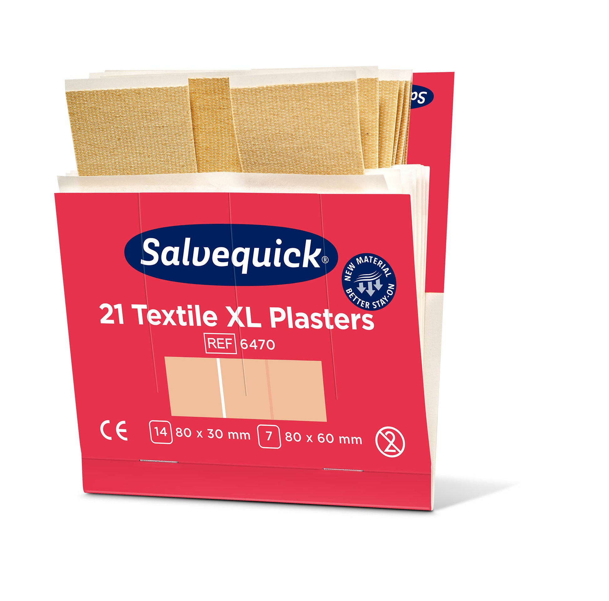 Cederroth Salvequick Pflaster-Nachfüllpackung – 66 × 22 mm, 21 Stück, für Salvequick-Spender