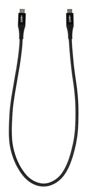 ONIT USB-C auf USB-C Kabel – USB 3.2 Gen 1 (5 Gbit/s) – 0,5 m – PD 60 W – Textilmantel – Schwarz