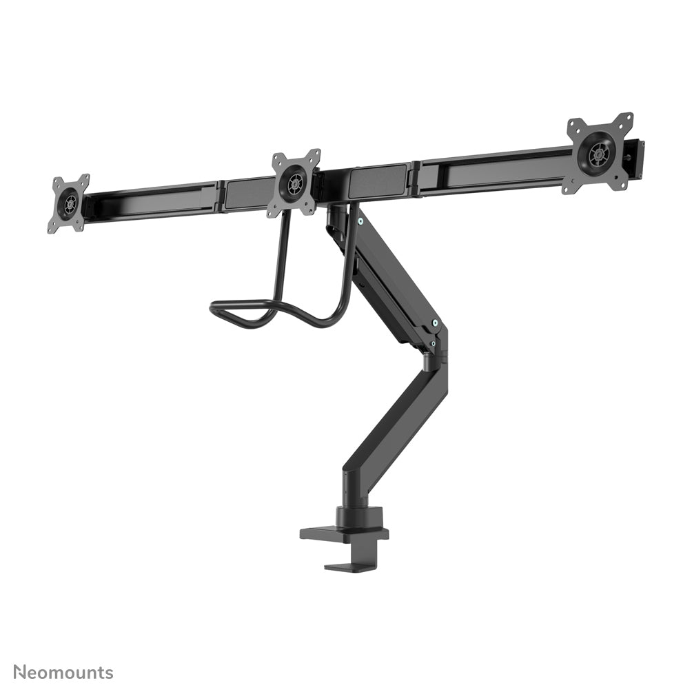 Neomounts NM-D775DX3BLACK – Monitorarm, 3-fach, Tischklemme/Tischdurchführung, bis 27", 1–6 kg, schwarz