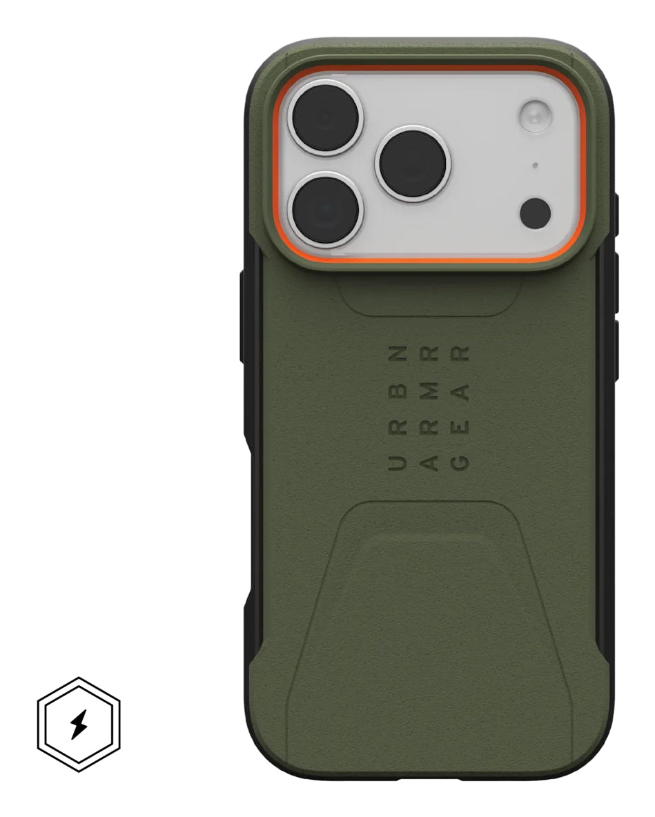 Urban Armor Gear UAG – Backcover Civilian MS Pro – für Apple iPhone 17 Pro – grün – PC