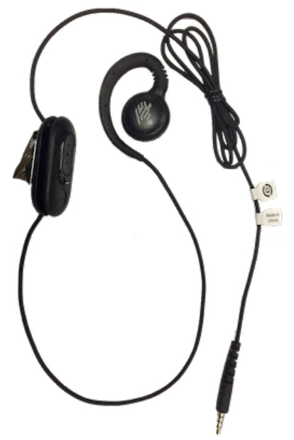 Zebra HDST-35MM-PTT1-02 – In-Ear Headset – 3,5 mm Klinke, mit Mikrofon – Schwarz – für PTT Express/PTT Pro