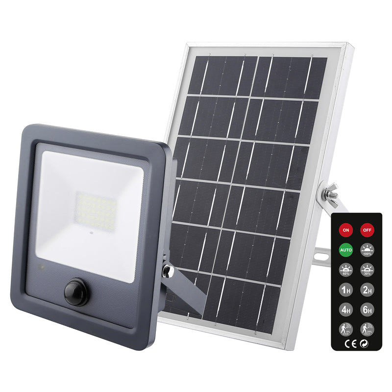 Steffen Aussenwandleuchte – 7 W – Kaltweiss, 4000 K – IP65 – Solarbetrieb – mit Bewegungsmelder – Schwarz