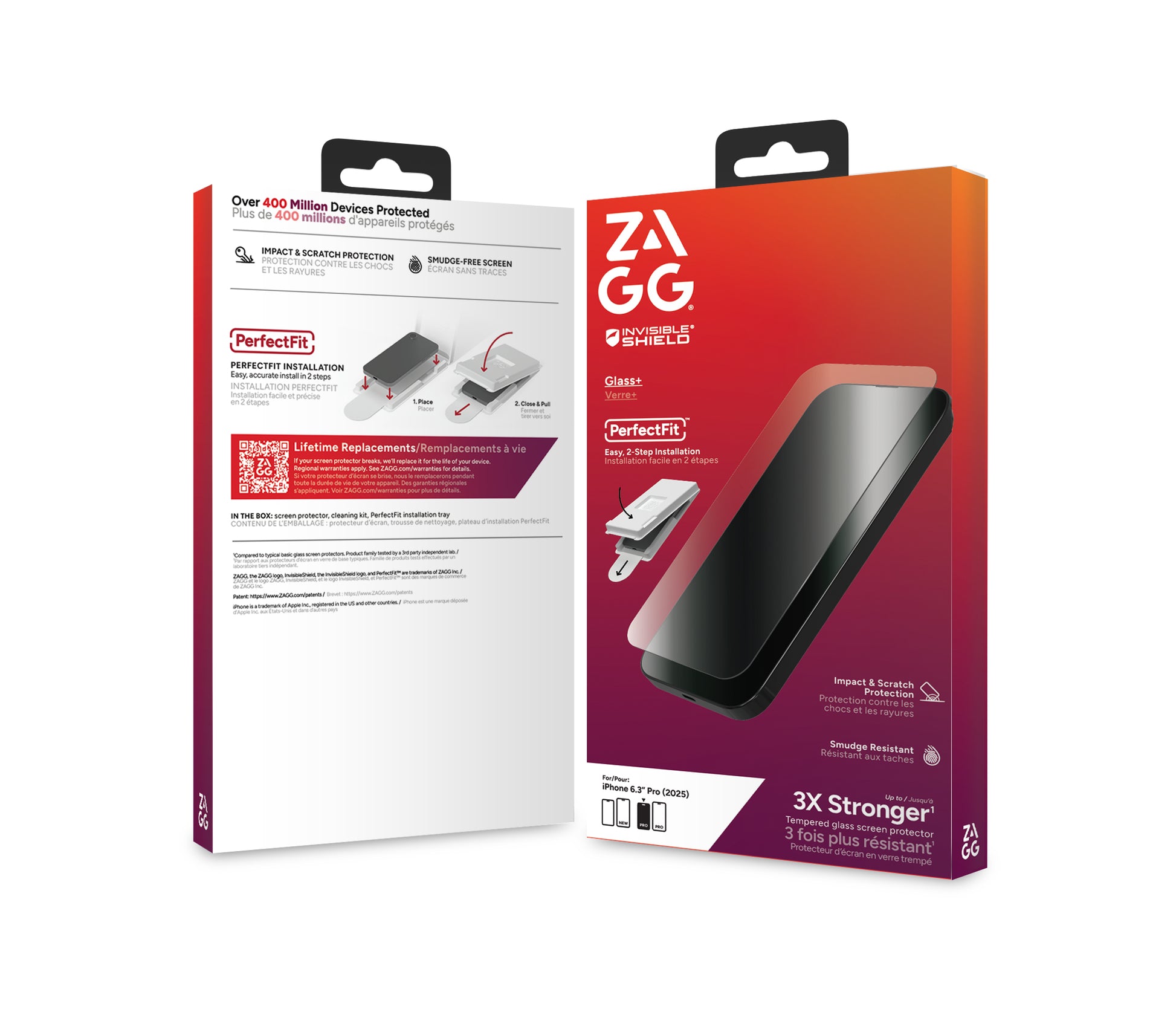 ZAGG Displayschutz (Panzerglas), Anti-Fingerprint – für iPhone 17 Pro – mit Applikator