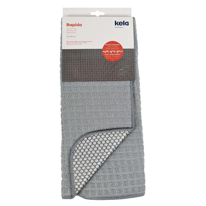 Kela Abtropfmatte 38 × 50 × 0,5 cm, Polyester (PES), Anthrazit