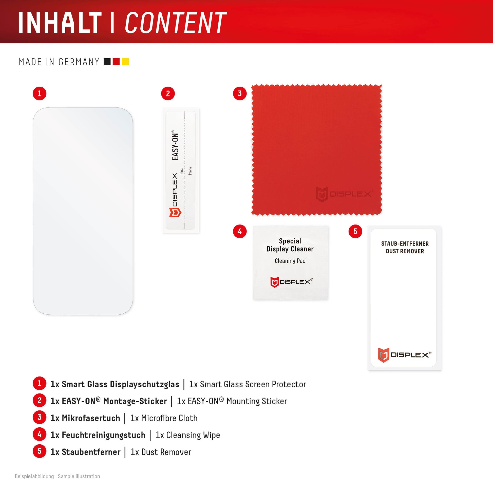 E.V.I. Displayschutz (Panzerglas), 9H – für iPhone Air – mit Applikator