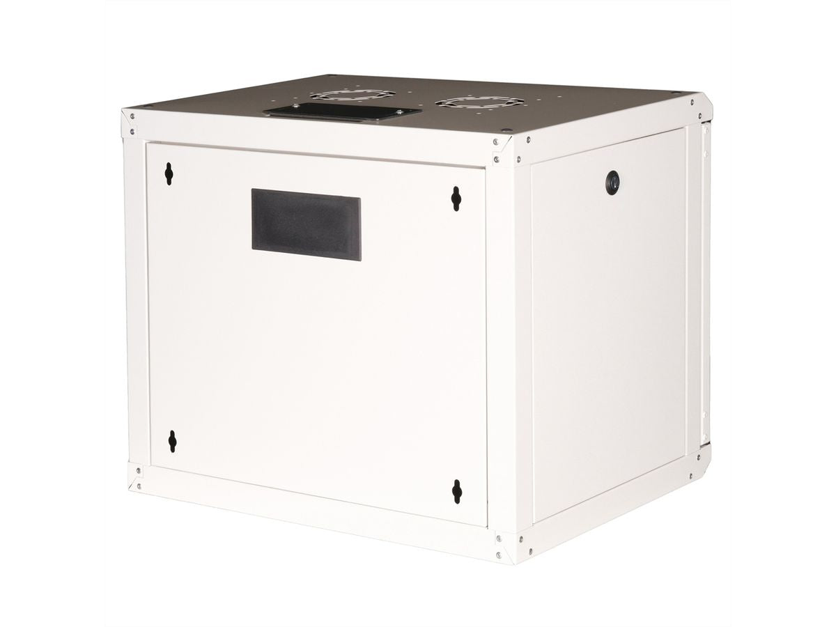 ROLINE Pro 9 – 19" Wandverteiler 9U, IP20, abschliessbar, 600 × 450 × 505 mm, lichtgrau, Stahl