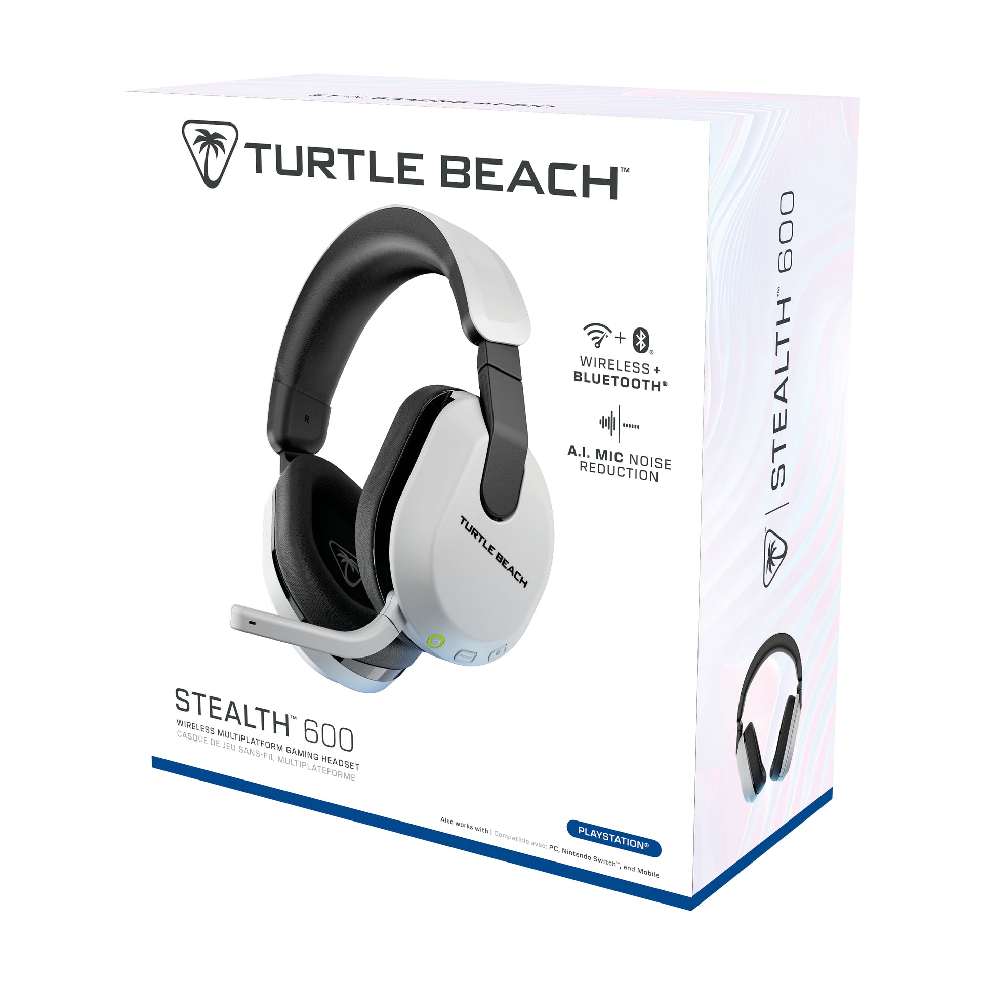 Turtle Beach Stealth 600 Gen 3 – Gaming-Headset – 2,4 GHz & Bluetooth 5.2 – Weiss – für PS5/PS4/PC u. a. – bis