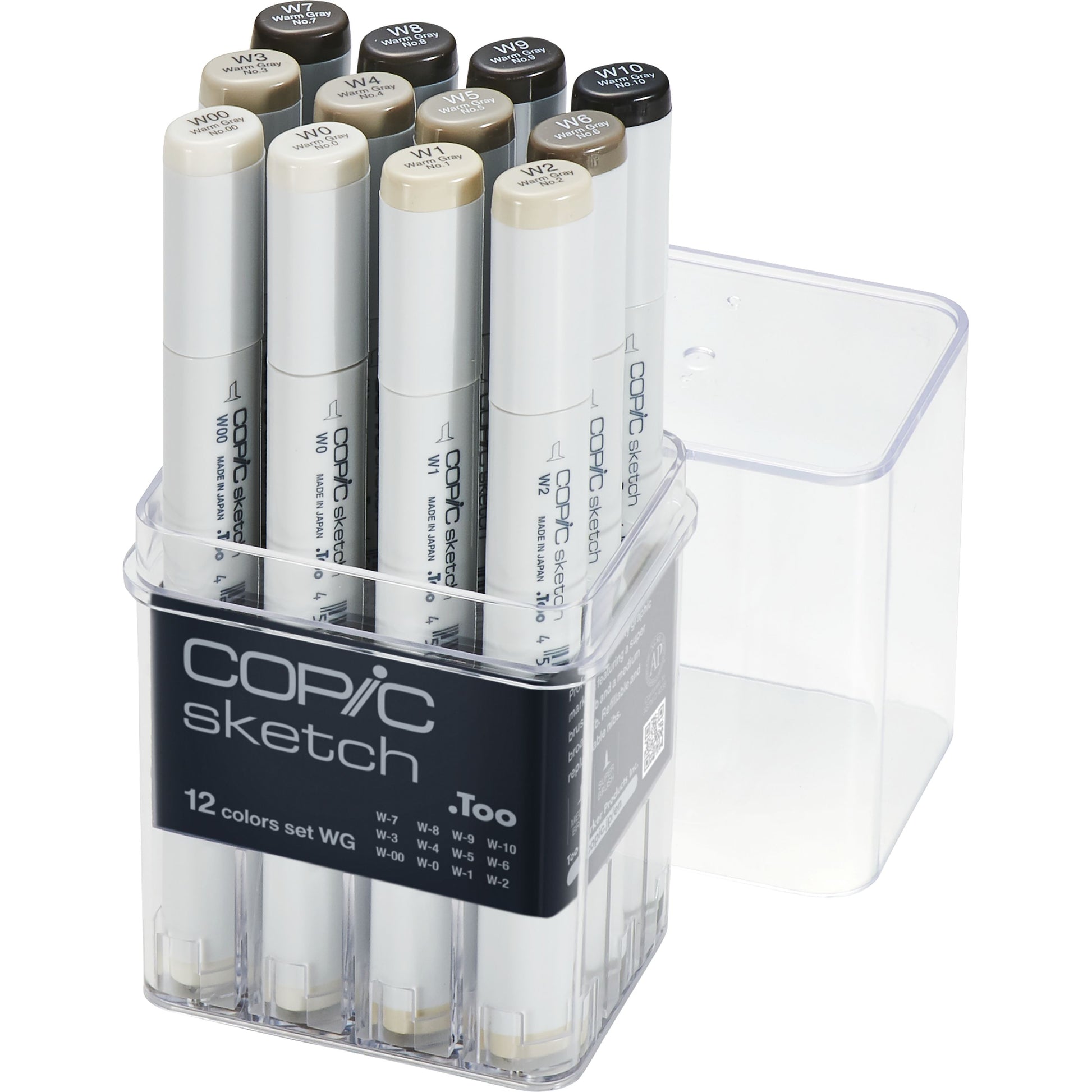 Copic Sketch Doppelfasermaler – Duo-Spitze Meissel/Bürste, 12er Set