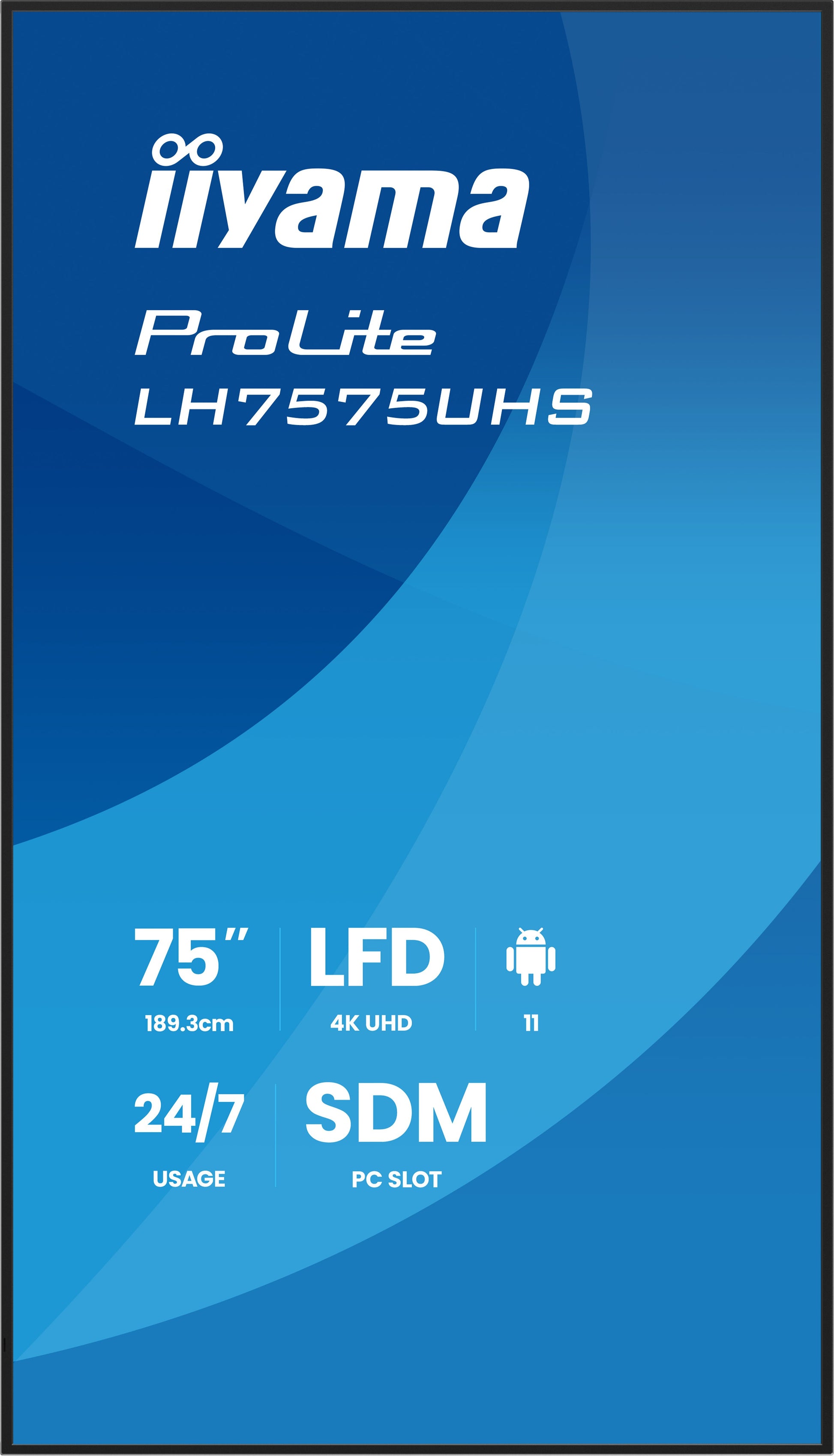 iiyama ProLite LH7575UHS-B2AG – Signage-Display, 75", Ultra HD 4K, 500 cd/m²