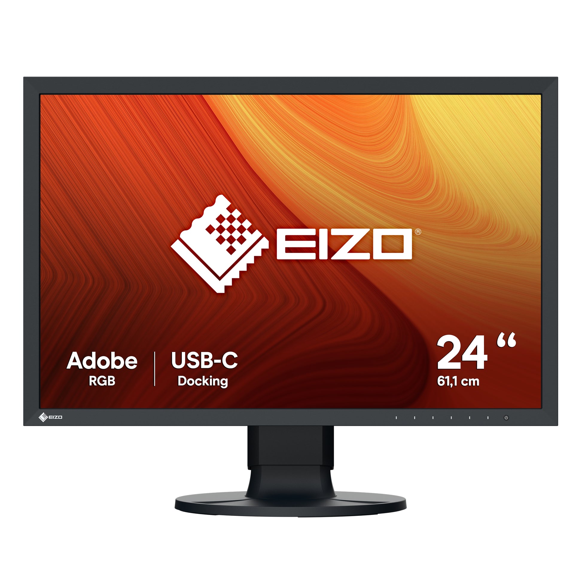 EIZO ColorEdge CS2400S – Monitor, 24,1", IPS, 60 Hz, 410 cd/m², USB-C, KVM, VESA 100 × 100, Schwarz