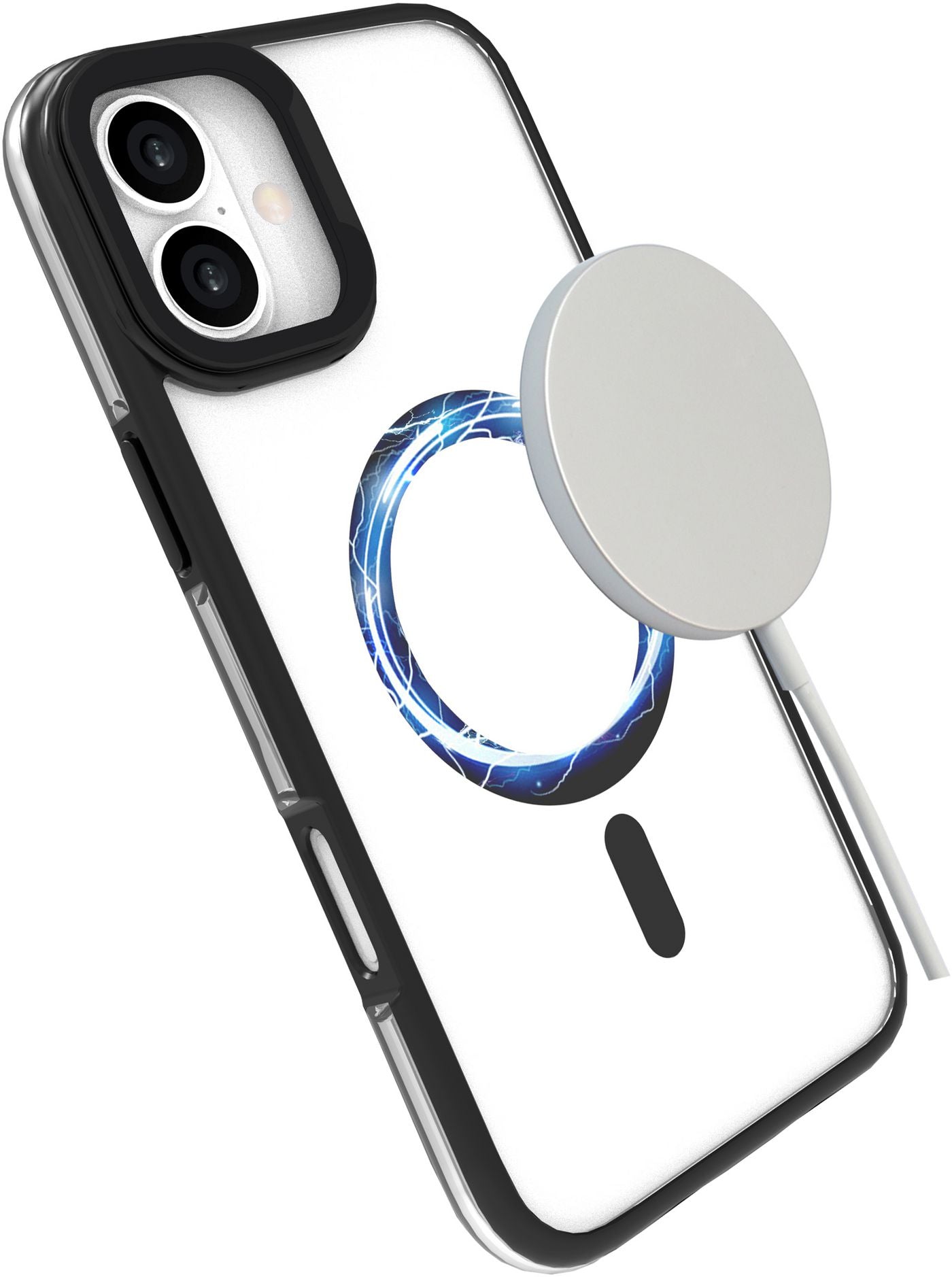 eSTUFF INFINITE (GRS) HELSINKI Backcover – für Apple iPhone 16, MagSafe, PC+TPU, schwarz