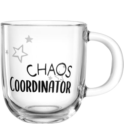 LEONARDO Ufficio Chaos Tasse – 400 ml, Ø 9,0 cm, H 15,0 cm, Kalk-Natron-Glas, spülmaschinenfest