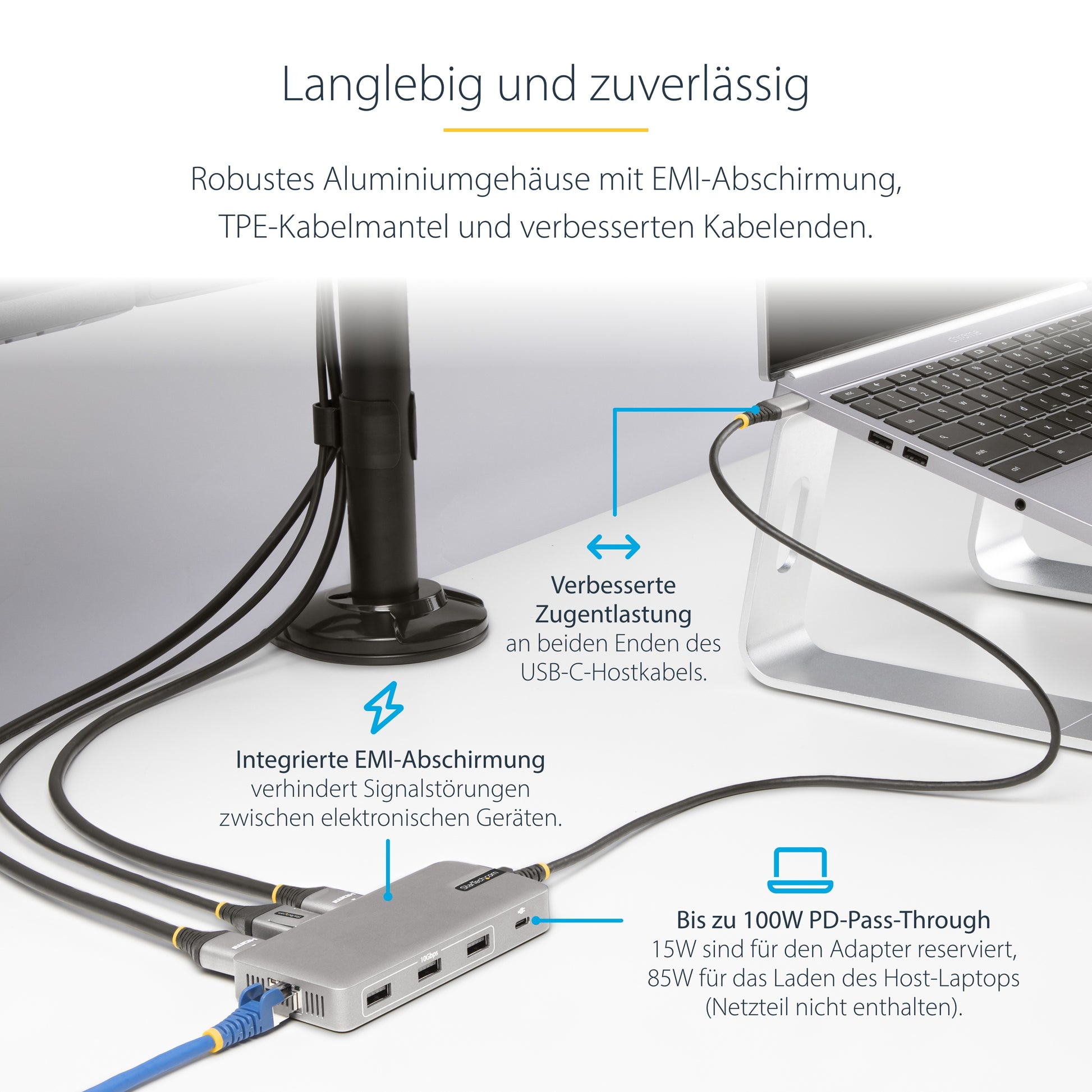StarTech.com Multiport-Adapter – USB-C, 2× DP, 2× HDMI, 3× USB-A, 1× USB-C, 100 W PD, für Windows/ChromeOS