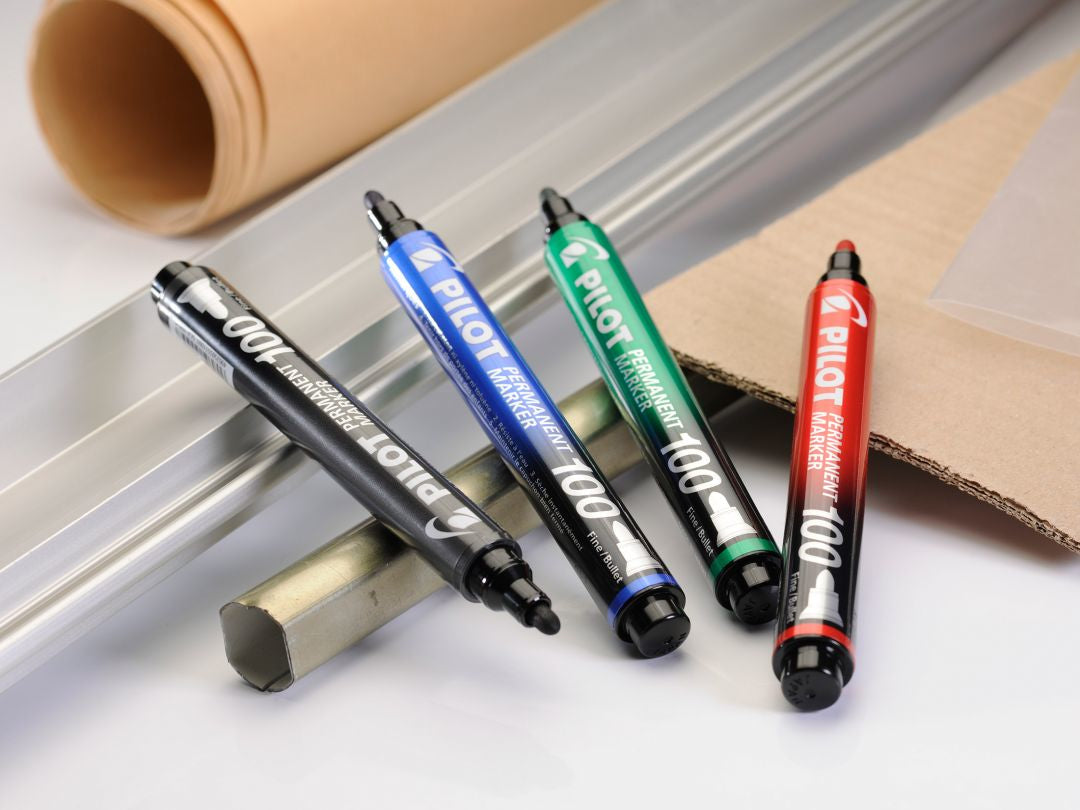 Pilot 100 XL Permanentmarker – Rundspitze 1 mm – Schwarz – 20er-Pack – Für Papier