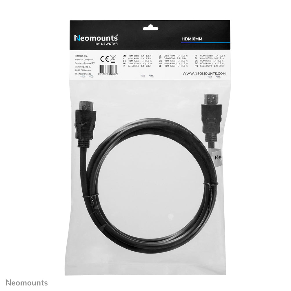 Neomounts HDMI Kabel (A–A, M–M) HDMI 1.3 1080p 60 Hz – 2 m