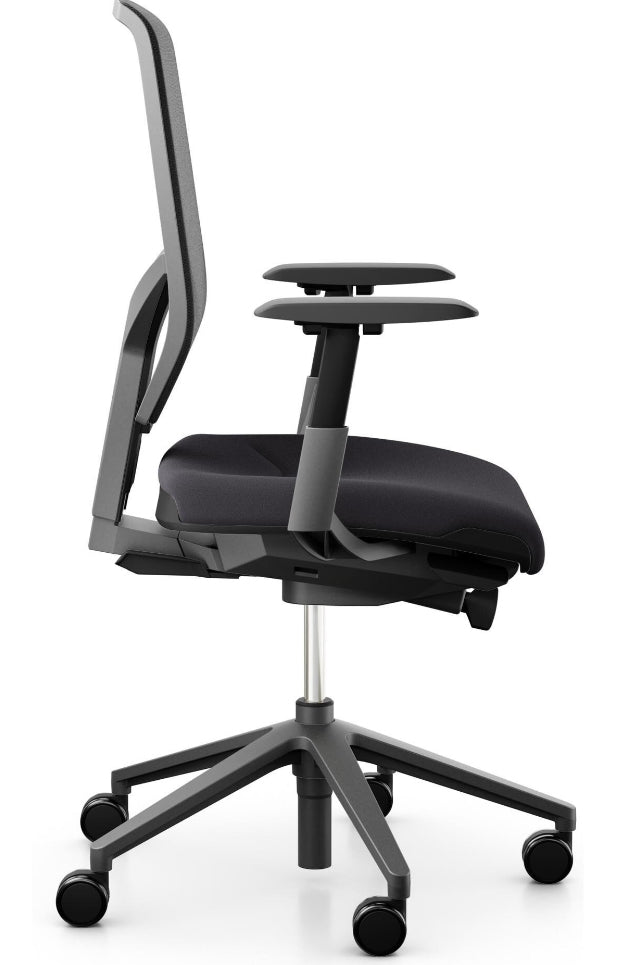 Giroflex Bürostuhl 68 – Sitzhöhe 40–52 cm, 120 kg, Dunkelgrau