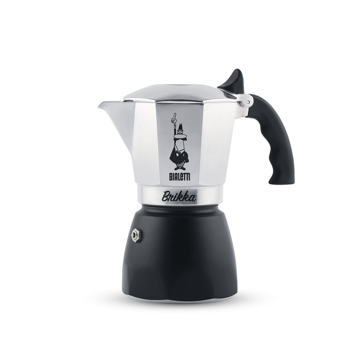Bialetti New Brikka French Press / Kaffeebereiter – für Elektroherde, 0,1 l, 2 Tassen, Aluminium