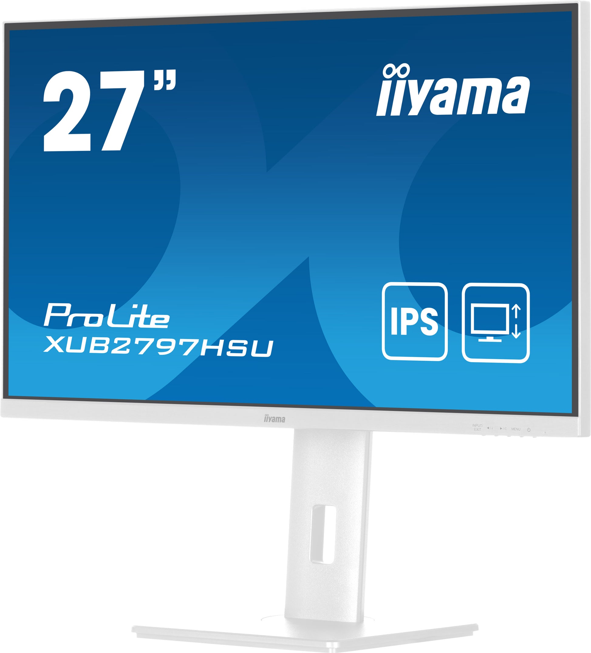 iiyama ProLite – Monitor, 27", IPS, 100 Hz, 300 cd/m², Lautsprecher, HDMI, DisplayPort, 2× USB 2.0, Weiss