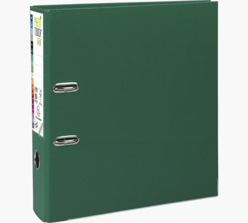 Exacompta Hebelordner – für A4 – Rückenbreite 8 cm – auswechselbares Rückenschild – grün
