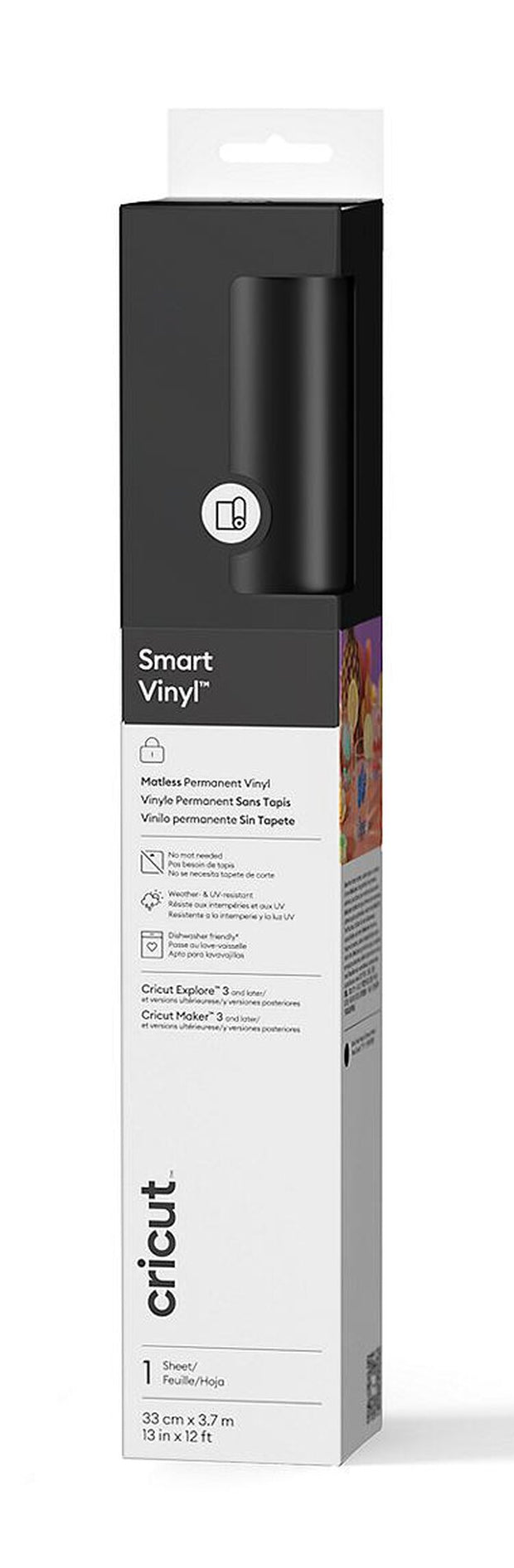 Cricut Vinylfolie Schwarz – 33 × 366 cm – für Maker 3 & 4, Explore 3 & 4, Venture