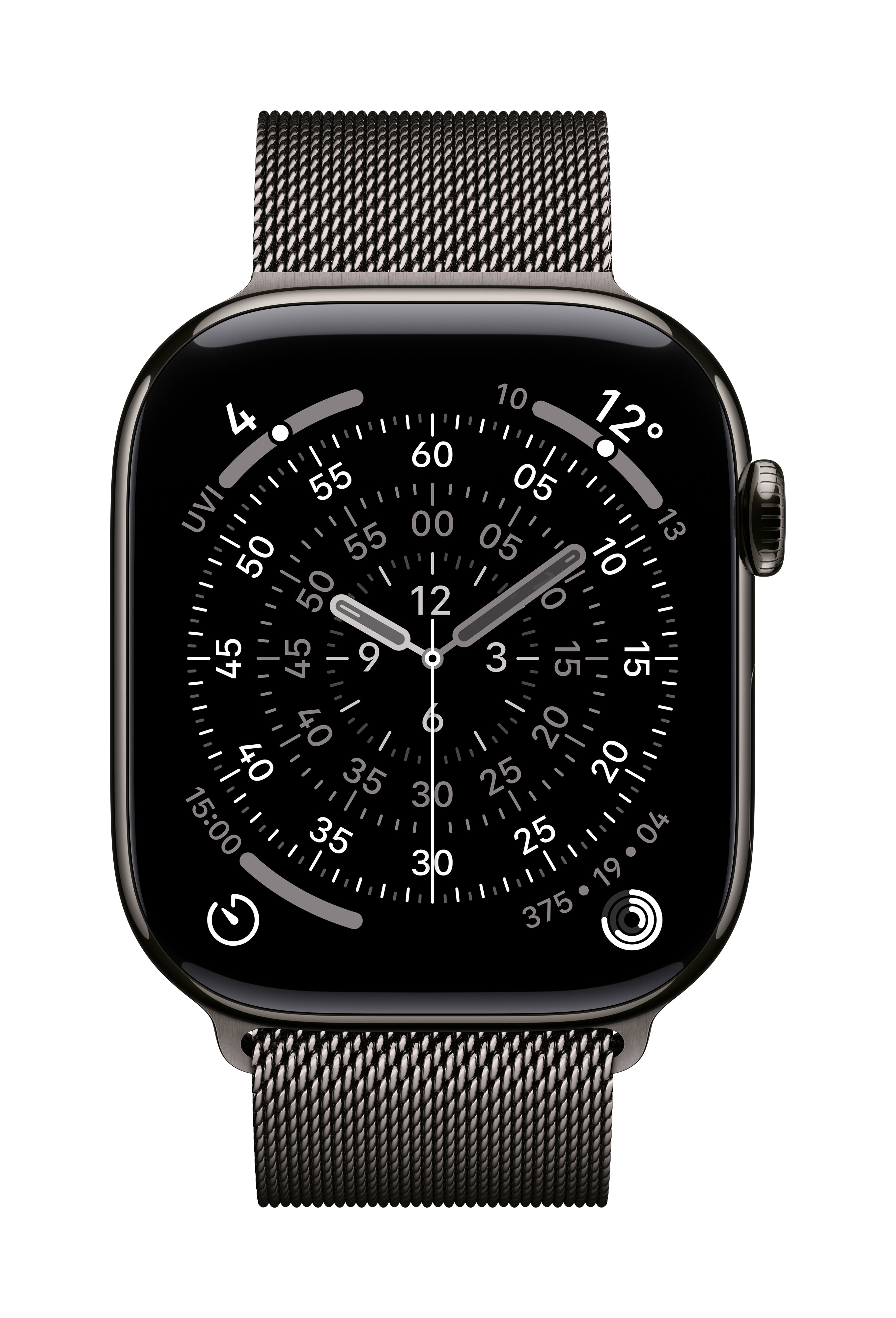 Apple Milanese Loop – Armband – für Apple Watch 46 mm, Schwarz, Grösse M/L