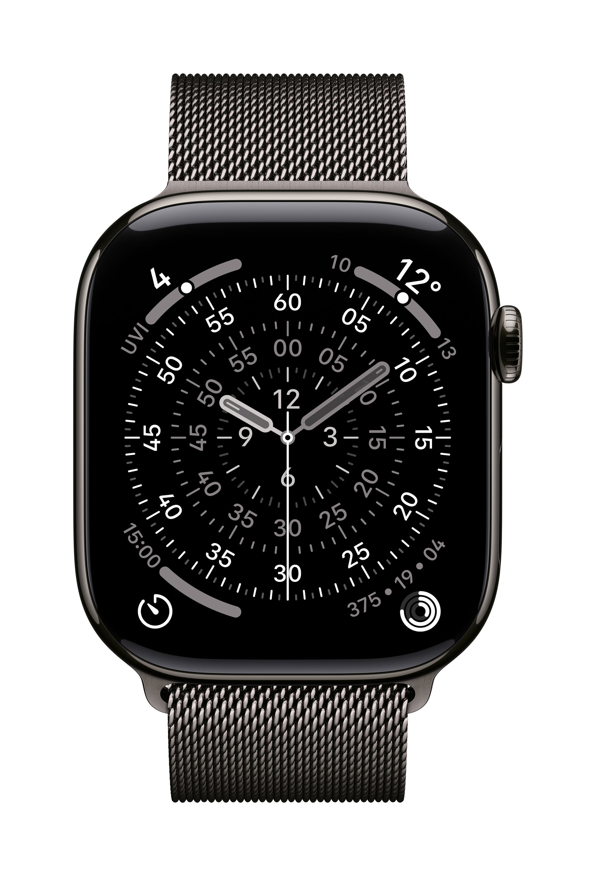 Apple Milanese Loop – Armband – für Apple Watch 46 mm, Schwarz, S/M