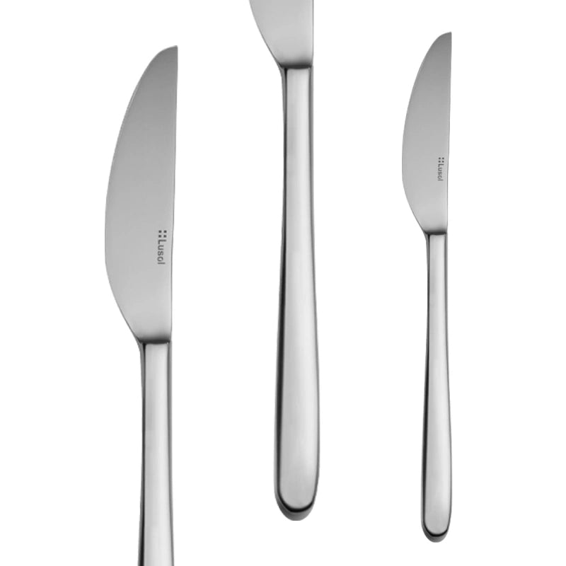 Sola Tafelmesser – 2er-Set, 11,7 cm, Glatter Schliff, Edelstahl, Silber, spülmaschinenfest