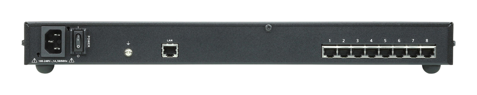 ATEN SN9108CO – Serieller Konsolenserver – 8× serielle Ports (RJ-45), 1× LAN (RJ-45), schwarz