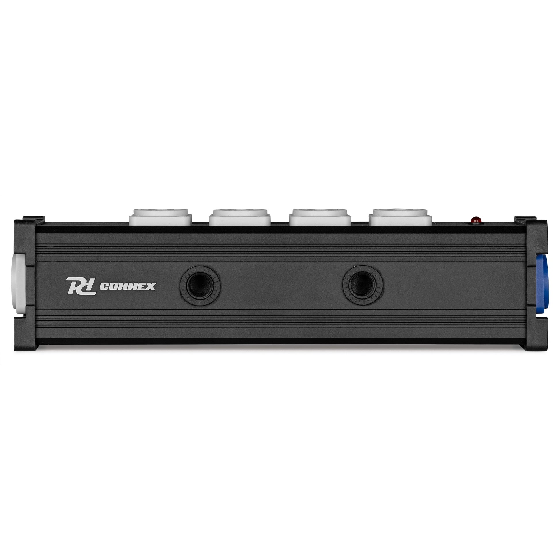 PD-Connex PSB25 – Schaltzwischenstecker, 1× Powercon In / 5× Powercon Out, 5 Schalter, Schwarz