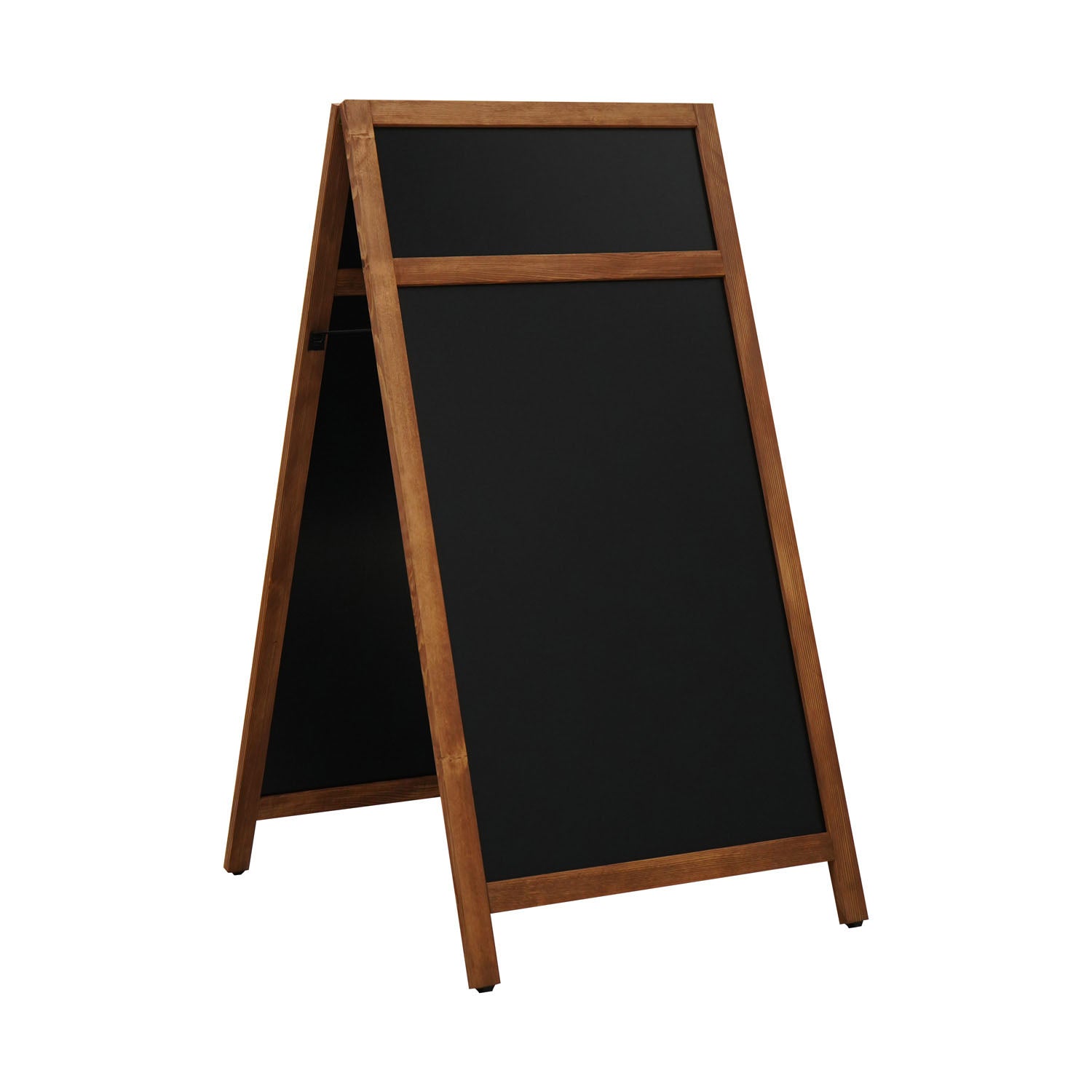 Europel Kundenstopper – 660 × 1'280 mm – Kiefernholzrahmen natur, Melamin (beschichtet), schwarz