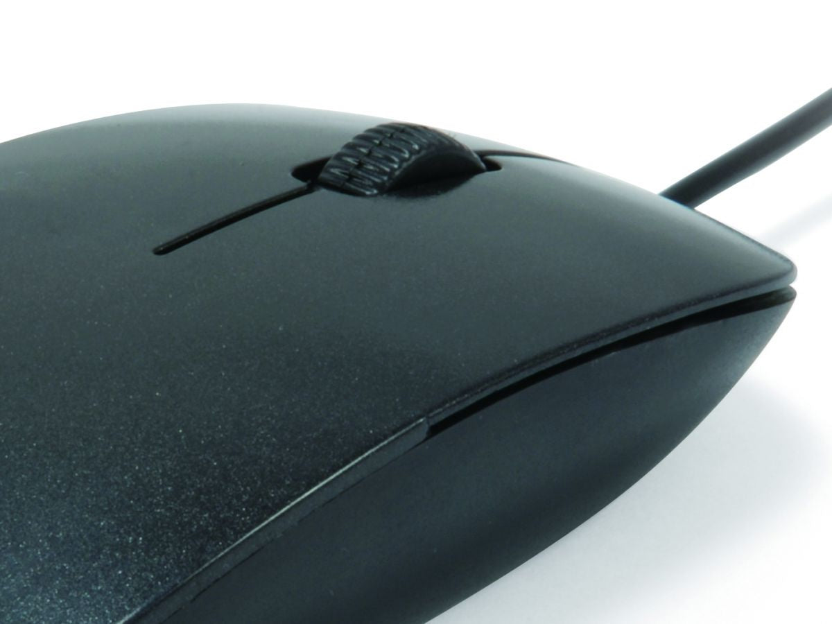 Conceptronic CLLM3BDESK – Maus – Kabelgebunden (USB‑A), beidhändig, Schwarz/Grau