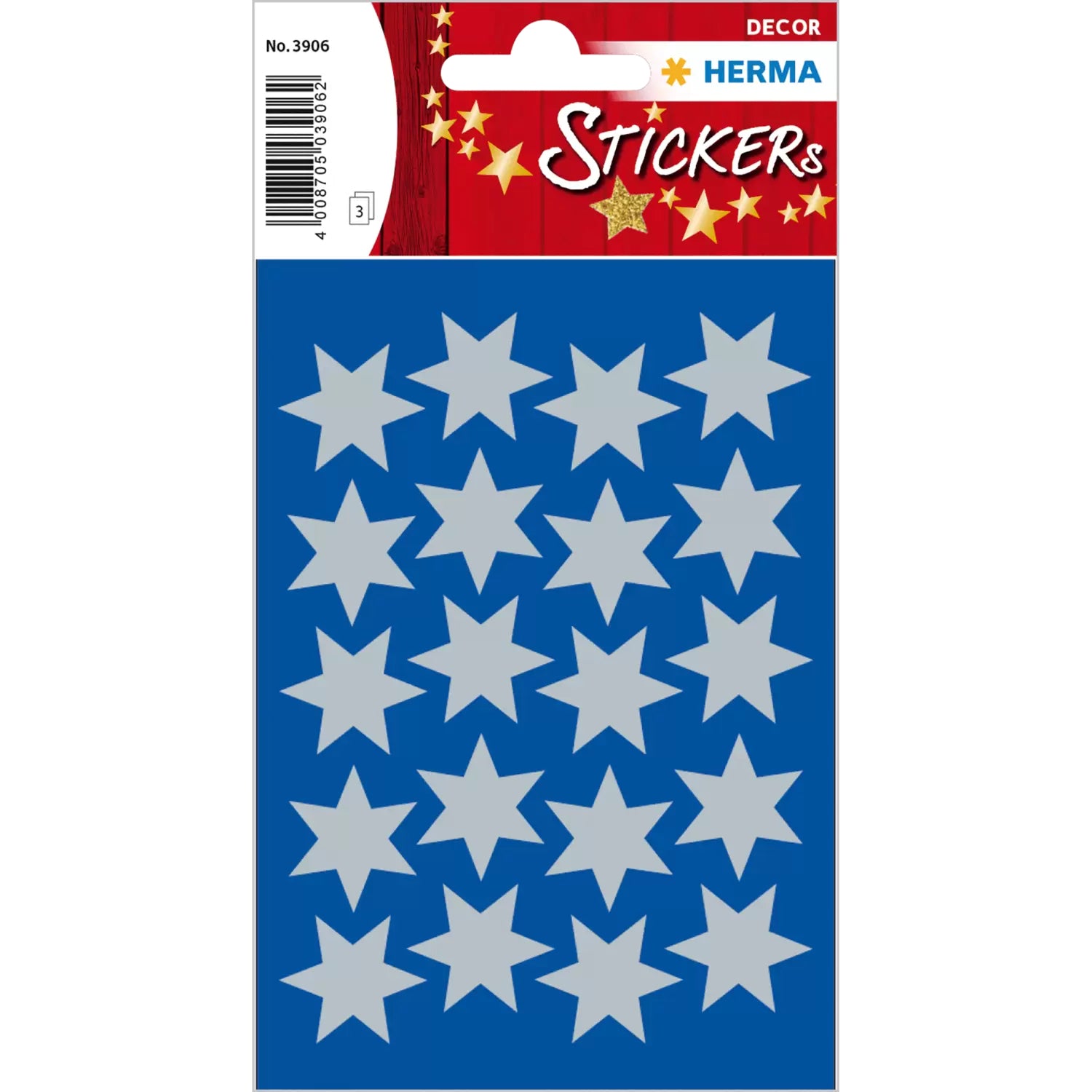 HERMA Schmucketiketten, Weihnachten – 84 × 120 mm – Silber – 60 Stk.