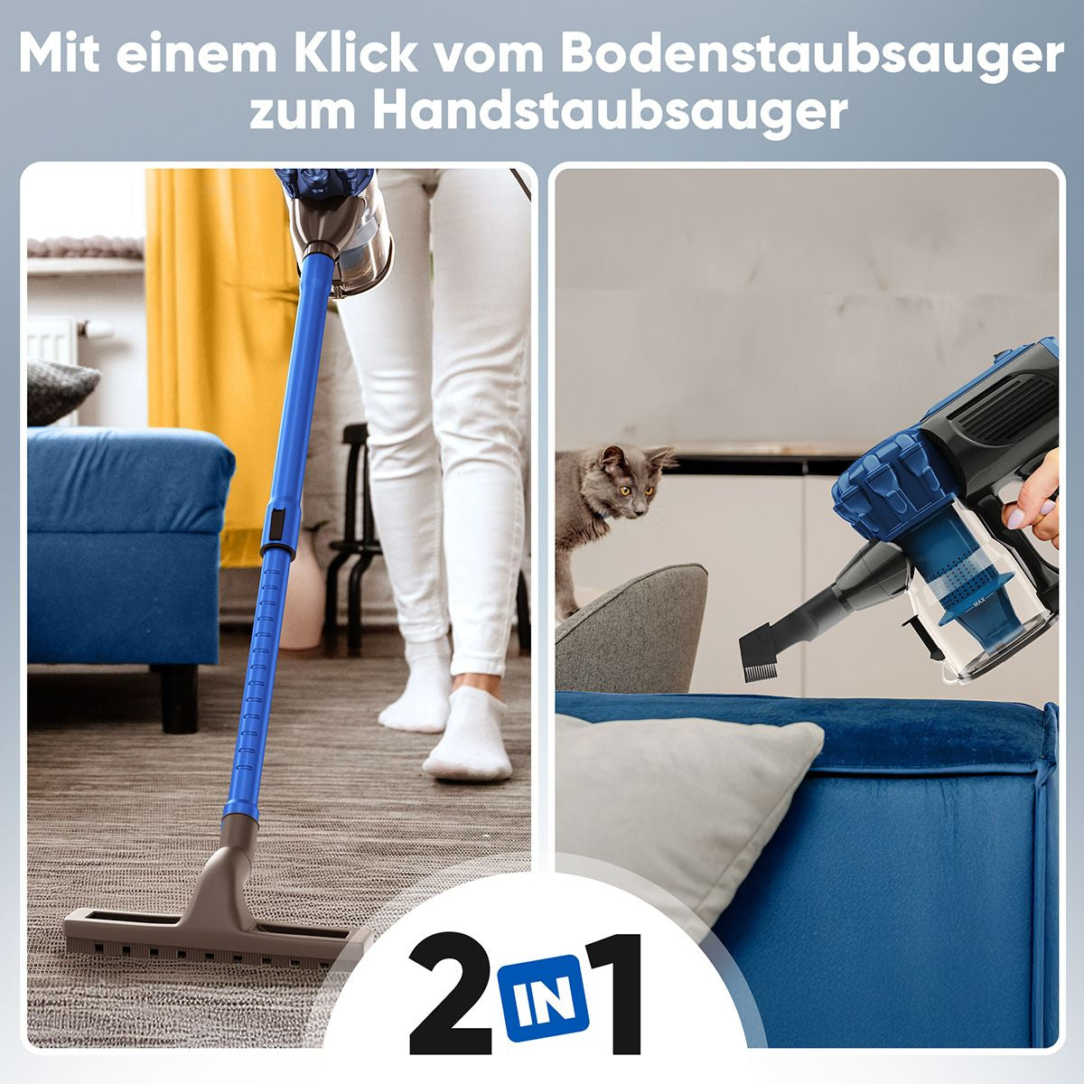 ProfiCare Bodenstaubsauger PC-BS 3133 – beutellos, 600 W, HEPA