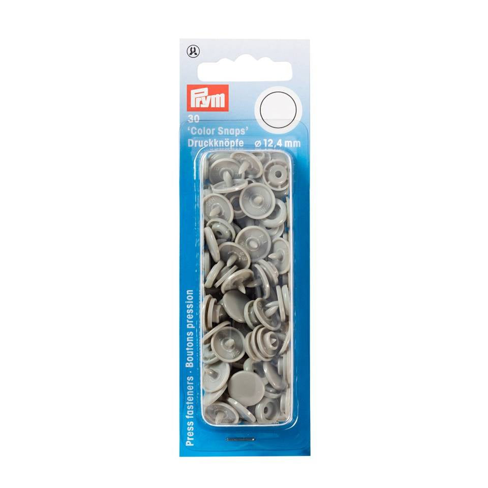 Prym Knöpfe Ø 12,4 mm – Polyoxymethylen (POM), grau, 30 Stück