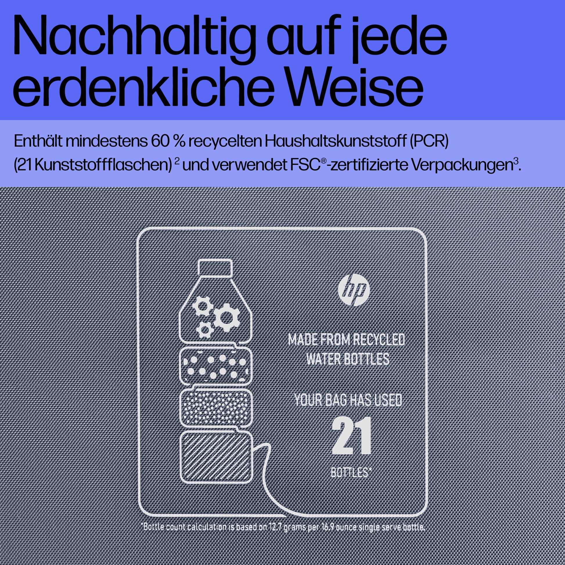 HP Notebook-Tasche für Laptops bis 14,1" – abnehmbarer Schultergurt, wasserfest – Odyssey Grau