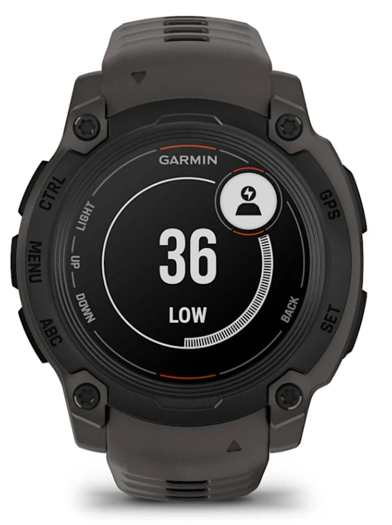Garmin Instinct E – Smartwatch – 40 mm, Connected GPS, Bluetooth, Regen/Duschebeständig, Schwarz, Sportarmband