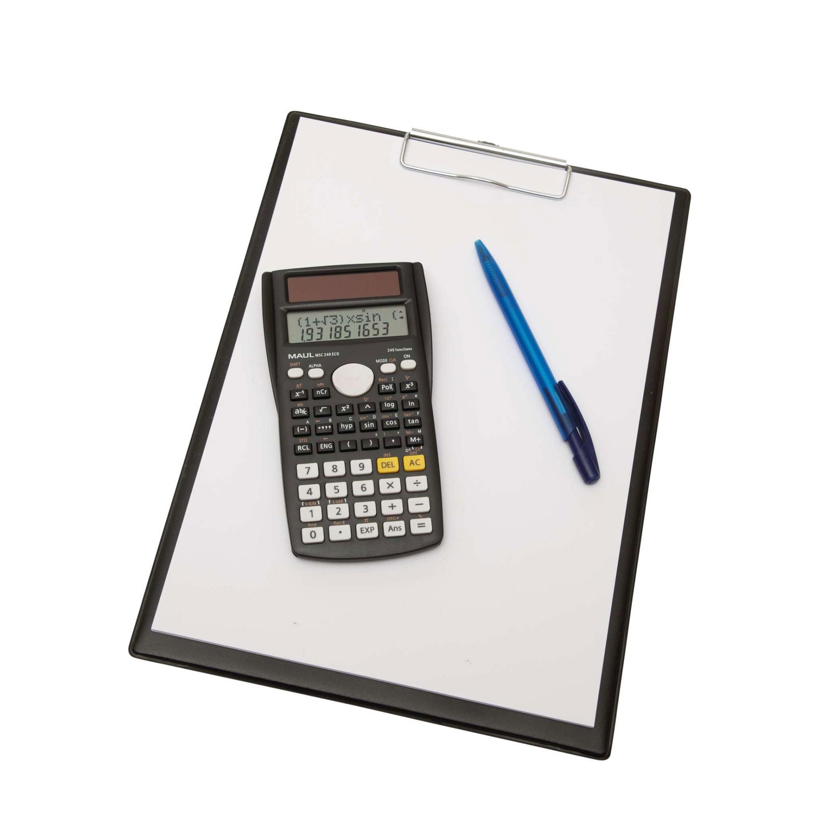 MAUL Wissenschaftlicher Taschenrechner MSC 240 ECO – Solar/Batterie – Schwarz