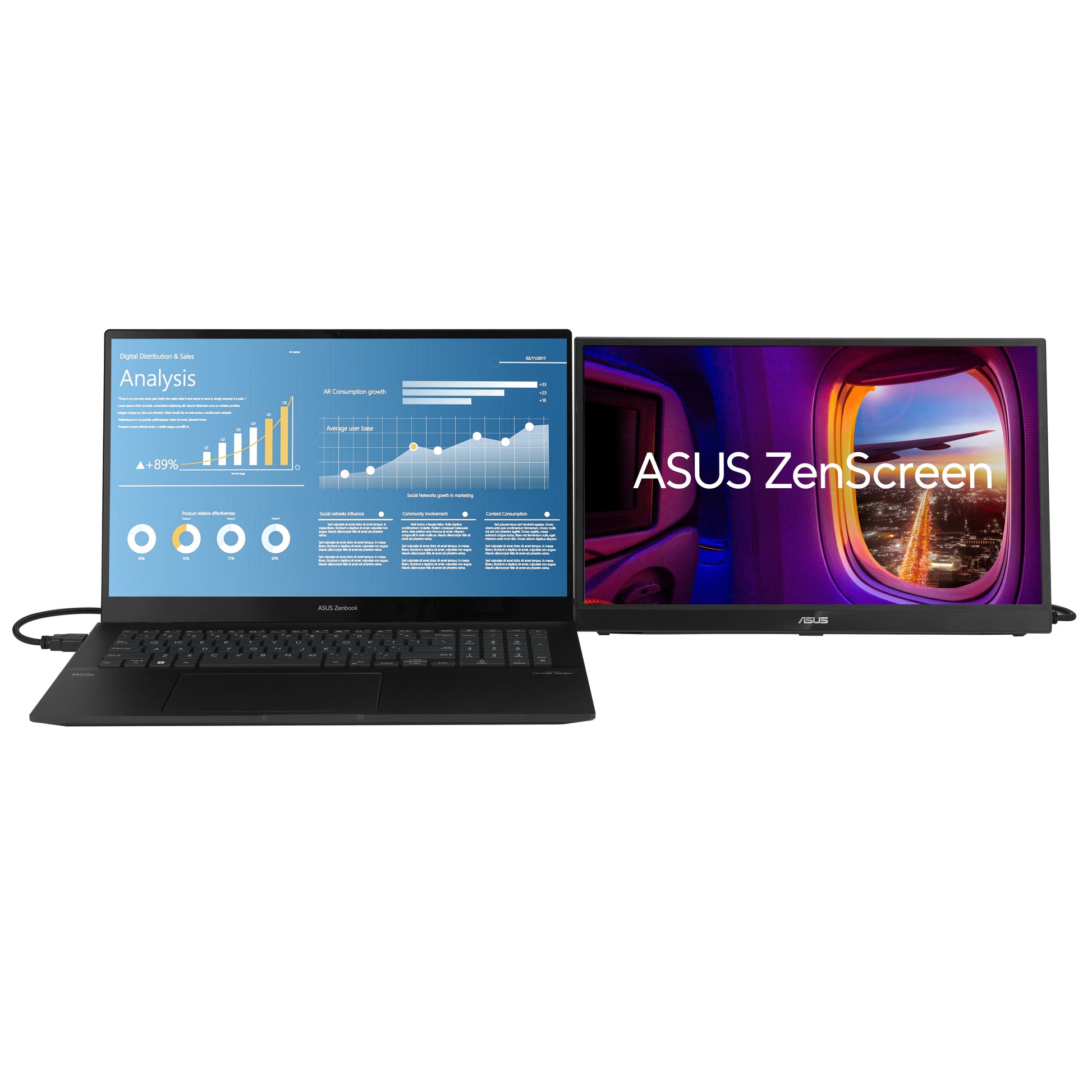 ASUS Zenscreen MB17AHG – Monitor, 17,3" 1920 × 1080 (Full HD), Schwarz