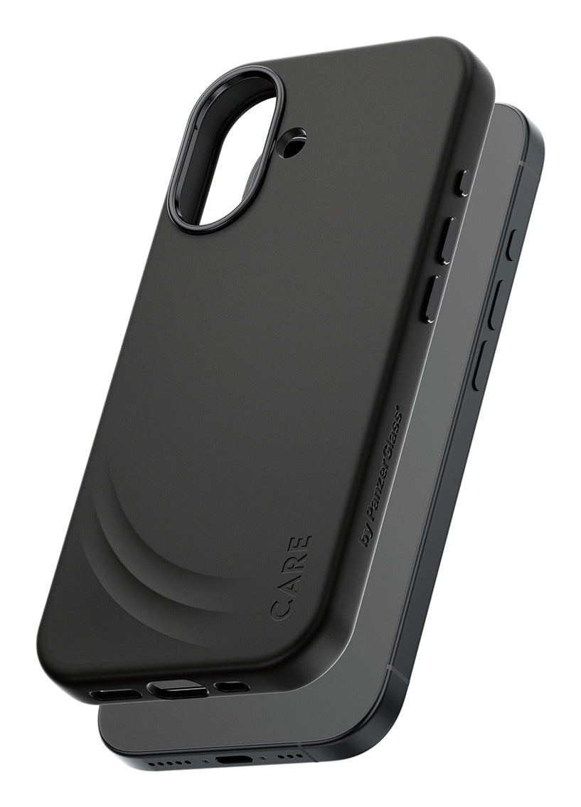 PanzerGlass Backcover FLOW – für Apple iPhone 17 – schwarz – Silikon – MagSafe-kompatibel, stossfest