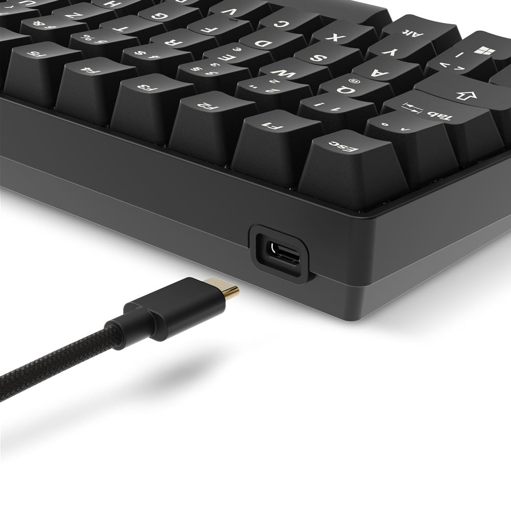 Sharkoon SGK50 S3 PBT – Gaming-Tastatur 75% – Mechanisch, RGB – Verkabelt USB-A – QWERTZ (DE) – Schwarz