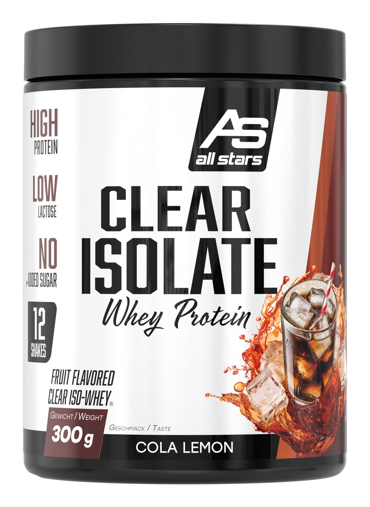 ALL STARS Fitness Products All Stars Whey Protein Clear Isolate – Cola Lemon – 300 g