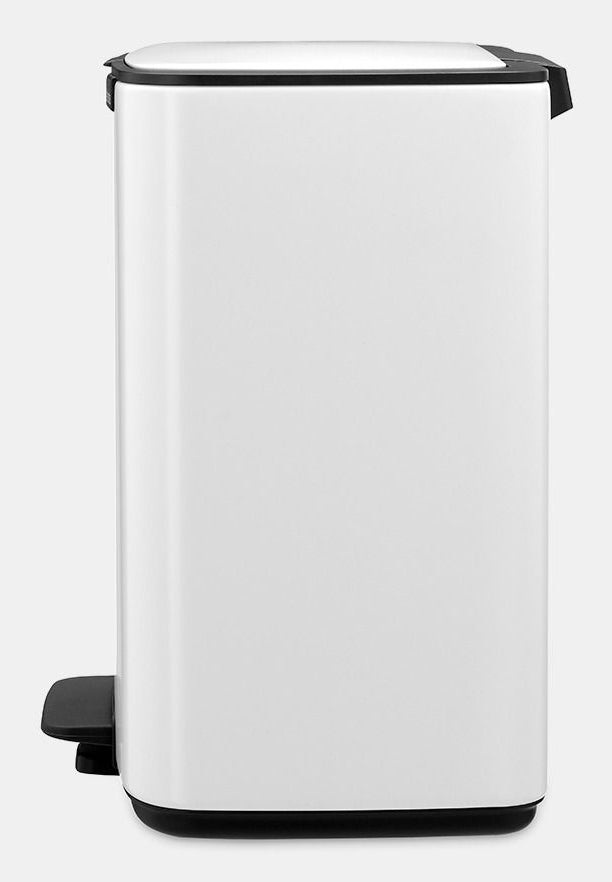 Brabantia Papierkorb Bo – 12 l – Stahl, weiss – B × H × T 292 × 369 × 263 mm