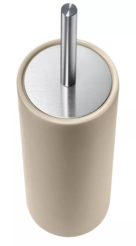 Diaqua WC-Bürstenset – Keramik, beige, bodenstehend, mit Deckel, H 39 cm, Ø 10,5 cm