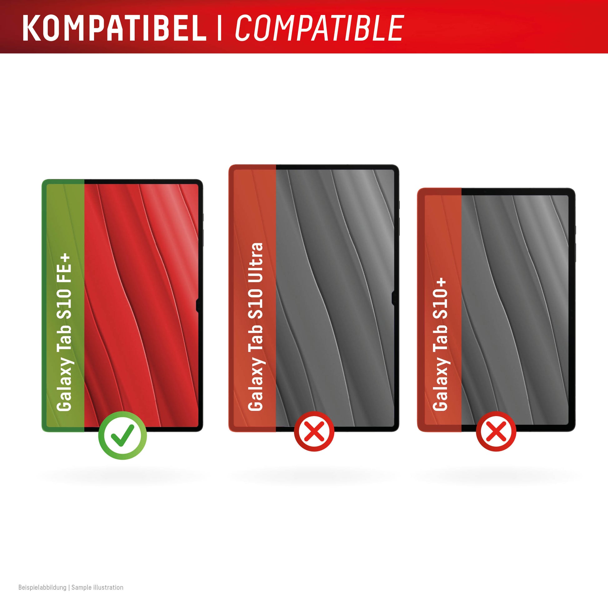 Displex Displayschutzglas – für Samsung Galaxy Tab S10 FE+, klar, 9H, Anti-Fingerprint