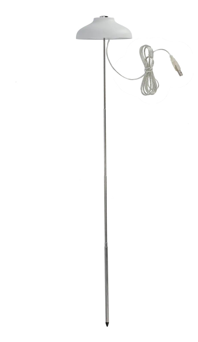 Esschert Design Pflanzenleuchte AGG105 – Ø 11 × 74,1 cm, 5 W, Warmweiss, nicht dimmbar, weiss, USB
