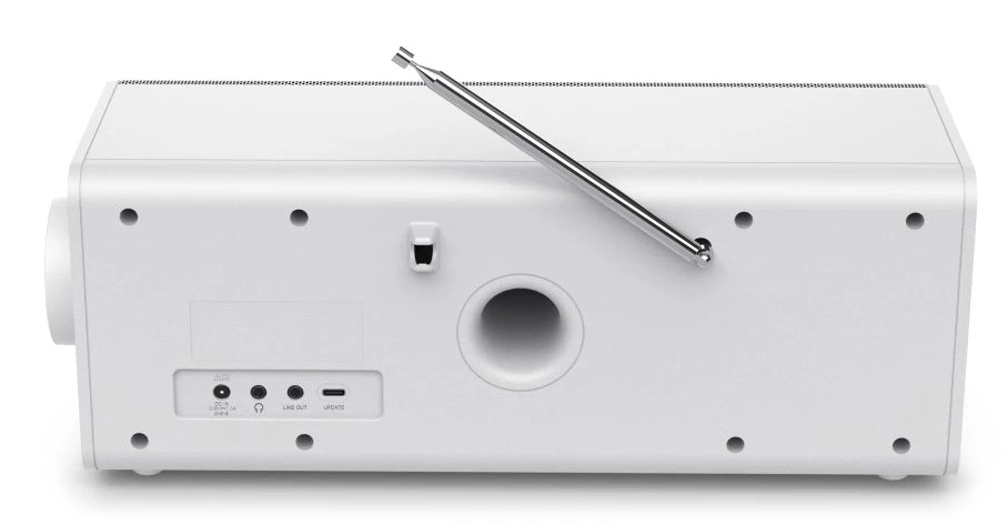 Hama DR2002 – Radiowecker DAB+/UKW, Bluetooth, 2 Weckzeiten – Weiss